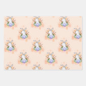 かわいいイースターバニー ラッピングペーパーシート (正面)