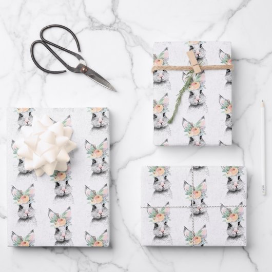 かわいいイースターバニー ラッピングペーパーシート (正面)