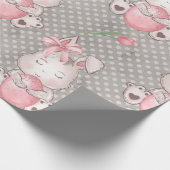 かわいいイースターバニー ラッピングペーパー (角)