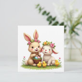 かわいいイースターバニー、ラム&シックイースターエッグ狩り 招待状 (スタンド正面)
