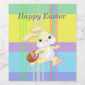 かわいいイースターバニー、春の色、休日 ワインラベル (シングルラベル)