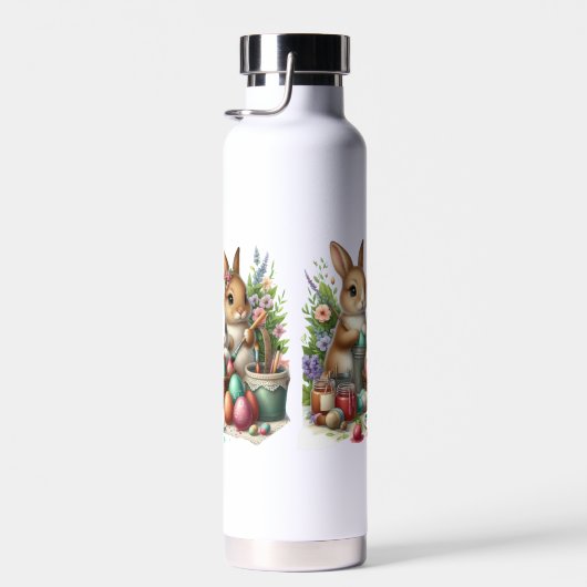 かわいいイースターバニー/春絵を描パーティー ウォーターボトル (右面)