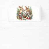 かわいいイースターバニー/春絵を描パーティー 横断幕 (インサイチュ)