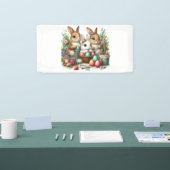 かわいいイースターバニー/春絵を描パーティー 横断幕 (トレードショー)