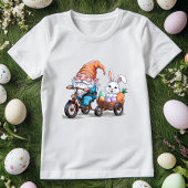 かわいいイースターバニー&格言シャツ、バニー&三輪車 Tシャツ
