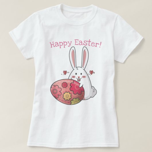 かわいいイースターバニー Tシャツ (デザイン正面)