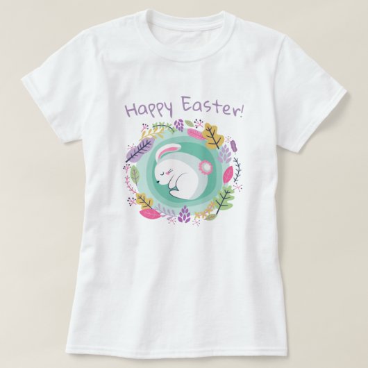 かわいいイースターバニー Tシャツ (デザイン正面)
