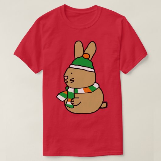 かわいいイースターバニーonSt patricks day Tシャツ (デザイン正面)