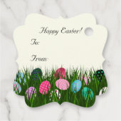 かわいいイースターパーソナライズされたラビットエッグギフトカード フェイバータグ (裏面)