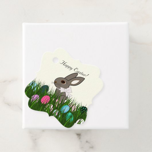 かわいいイースターパーソナライズされたラビットエッグギフトカード フェイバータグ (インサイチュ)