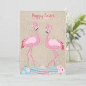 かわいいイースターフラミンゴ絵を描&エッグ シーズンカード (スタンド正面)