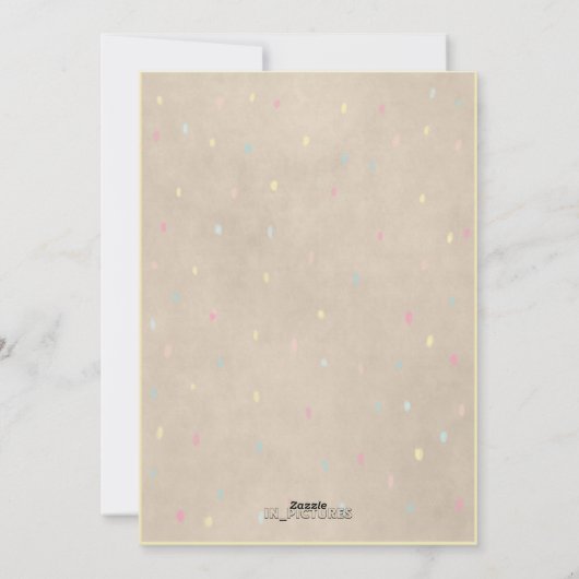 かわいいイースターフラミンゴ絵を描&エッグ シーズンカード (裏面)