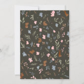 かわいいイースターフローラウサギ小さなバニー赤ちゃんシャワー 招待状 (裏面)