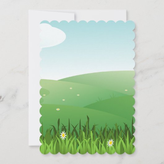 かわいいイースターブランチと卵の狩り招待状 招待状 (裏面)