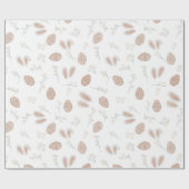 かわいいイースターボーホエッグフローラバニーパターン ラッピングペーパー (フラット)