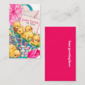 かわいいイースターミニレトロヴィンテージひな 名刺 (正面/裏面)
