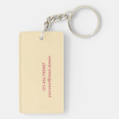 かわいいイースターユニコーン名 – 長方形キーチェーン キーホルダー (裏面)
