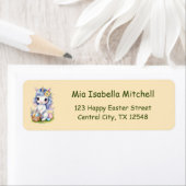 かわいいイースターユニコーン - 返送先ラベル ラベル (インサイチュ)