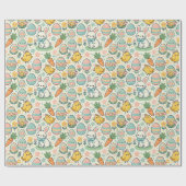 かわいいイースターラッピング紙 ラッピングペーパー (フラット)
