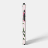 かわいいイースターラビットの花柄 iPhoneケース (左側面)