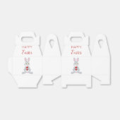 かわいいイースターラビットレッドイースター卵 フェイバーボックス (折り畳みなし)