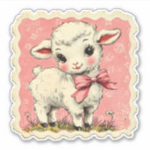 かわいいイースターラムステッカー シール (正面)