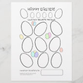 かわいいイースター卵の着色ペーパターン（の模様が）あるジ (正面)