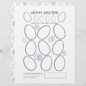 かわいいイースター卵の着色ペーパターン（の模様が）あるジ (正面/裏面)