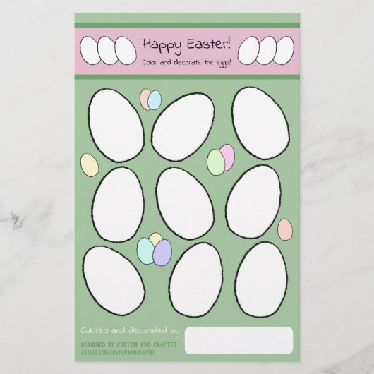かわいいイースター卵の着色ペー飾ジの活動 (正面)