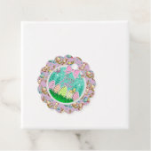 かわいいイースター卵狩りと蝶カラフル類 フェイバータグ (インサイチュ)