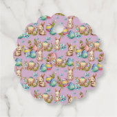 かわいいイースター卵狩りと蝶カラフル類 フェイバータグ (裏面)