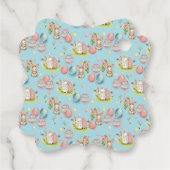 かわいいイースター卵狩りと蝶カラフル類 フェイバータグ (裏面)