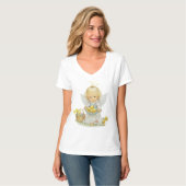 かわいいイースター天使および子ガモ Tシャツ (正面フル)