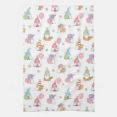 かわいいイースター格言ガーリー春の花卵 キッチンタオル (縦)