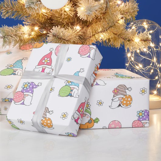 かわいいイースター格言ガーリー春の花卵 ラッピングペーパー (クリスマス)