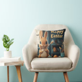 かわいいイースター絵を描バニーの卵：春の芸術 クッション (椅子)