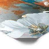 かわいいイースター絵を描バニーの卵：春の芸術 ポスター (角)