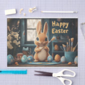かわいいイースター絵を描バニーの卵：春の芸術 薄葉紙 (クラフト)