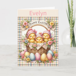 かわいいイースター追加お子様の名前の孫 カード