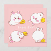 かわいいイースター シーズンカード (正面/裏面)