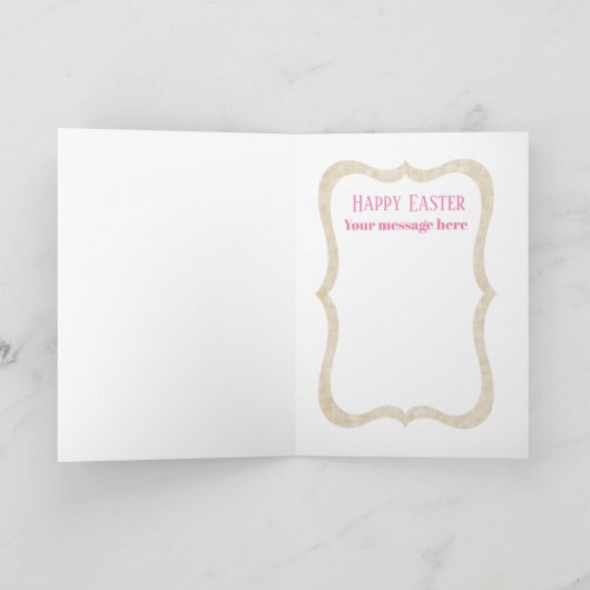 かわいいイースター・ニースがメッセージエンジェルを加える シーズンカード (内部)