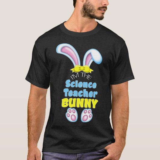 かわいいイースター・バニー 私は理科の先生 高校 Tシャツ (正面)