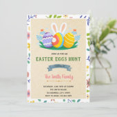 かわいいイースター パーティーの招待状 招待状 (スタンド正面)