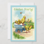 かわいいイースター・パーティーの招待状 招待状 (正面)