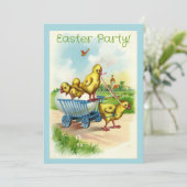 かわいいイースター・パーティーの招待状 招待状 (スタンド正面)