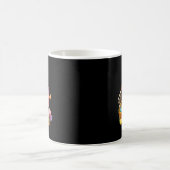 かわいいイースター ユニコーン うさぎ たまご 魔法の虹 コーヒーマグカップ (中央)