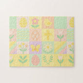 かわいいイースター/春の模様 ジグソーパズル (横)