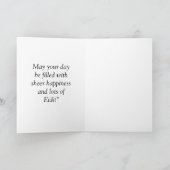 かわいいイードムバラクのアラビア語と英語のイードカード シーズンカード (内部)