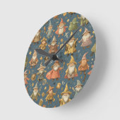 かわいいウィザード ラウンド壁時計 (傾斜)