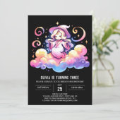 かわいいウィザーモダンド誕生日 招待状 (スタンド正面)